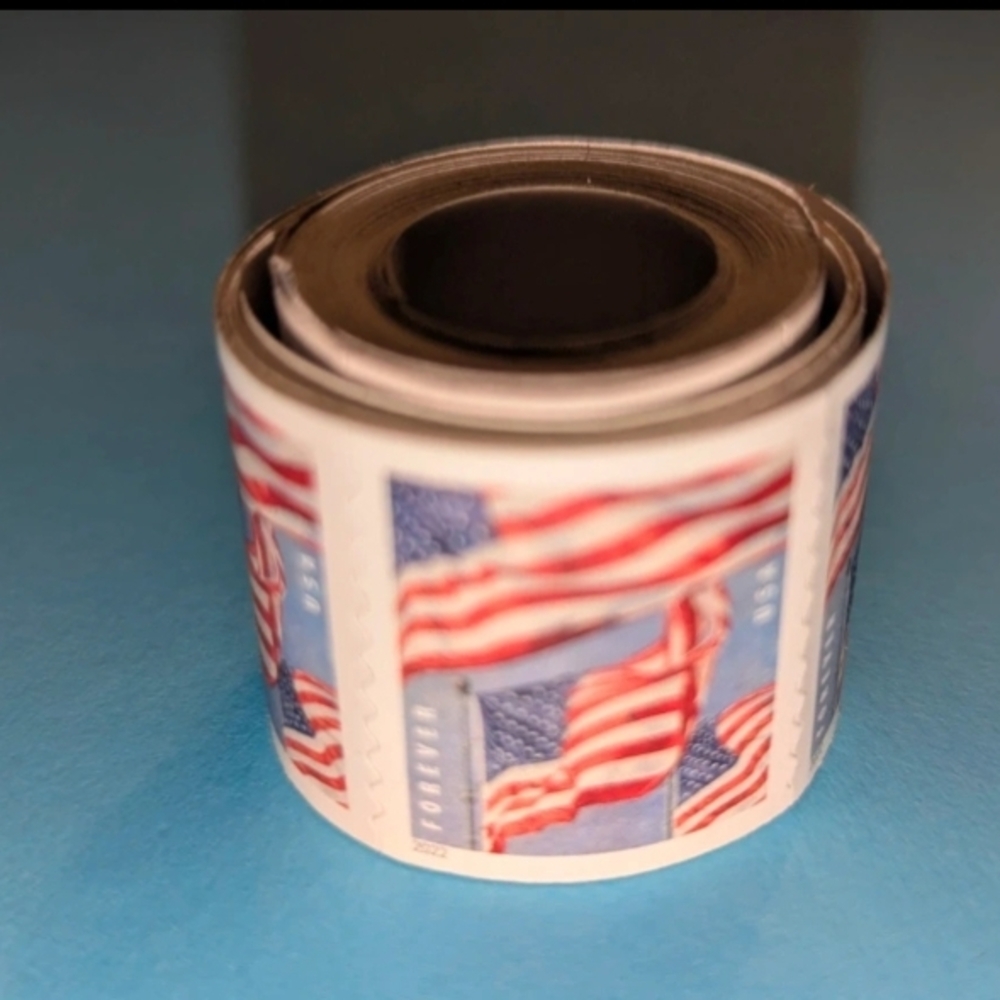 Roll of American Flag Stamps